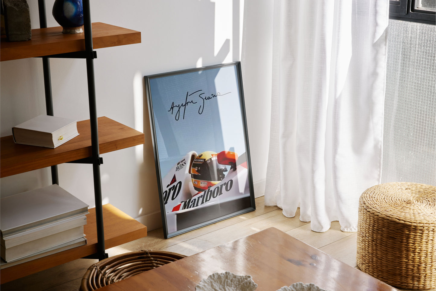 Ayrton Senna Formula 1 Poster – Grand Prix Abstract Racing Canvas Wall Art