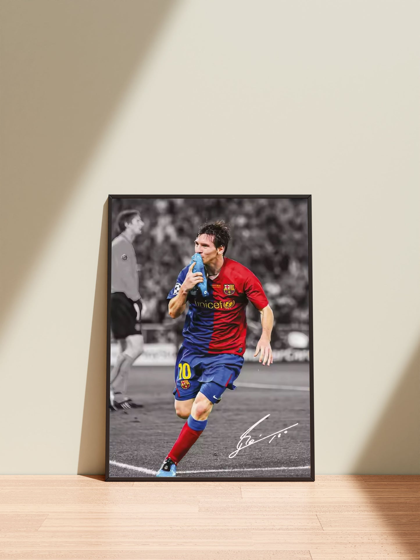 Lionel Messi Barcelona Poster – UCL Final Wall Art for Living Room & Home Décor