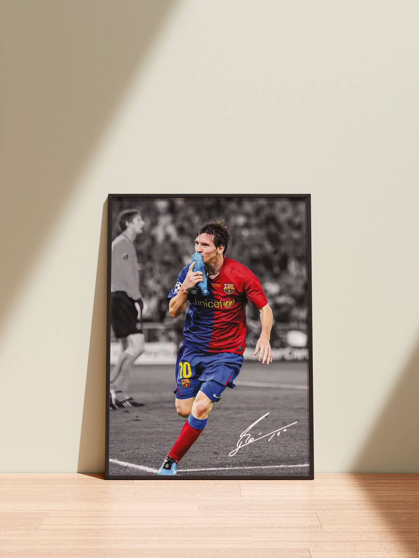 Messi Poster Barcelona Frameless Personalized Wall Art Poster Photos for Living Room Home Decor