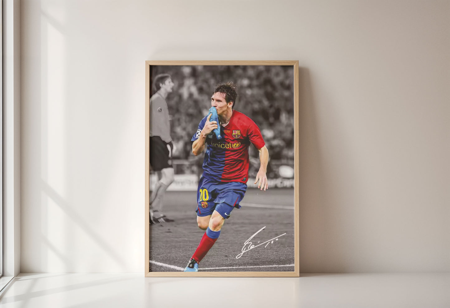 Messi Poster Barcelona Frameless Personalized Wall Art Poster Photos for Living Room Home Decor