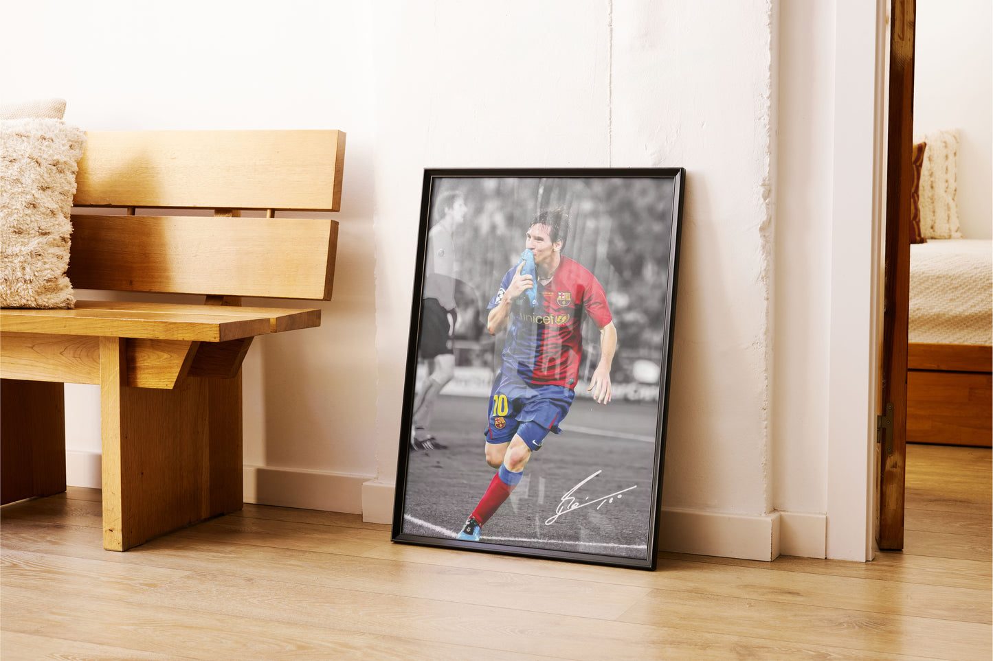 Lionel Messi Barcelona Poster – UCL Final Wall Art for Living Room & Home Décor