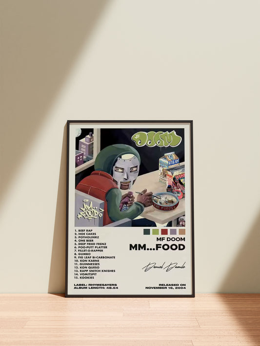 MF Doom Comic Album Poster Aesthetic Rapper Hip Hop