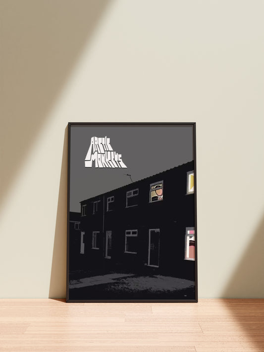 Arctic Monkeys Grey and Black Rock Band Music Cover Series Art Poster Canvas Painting