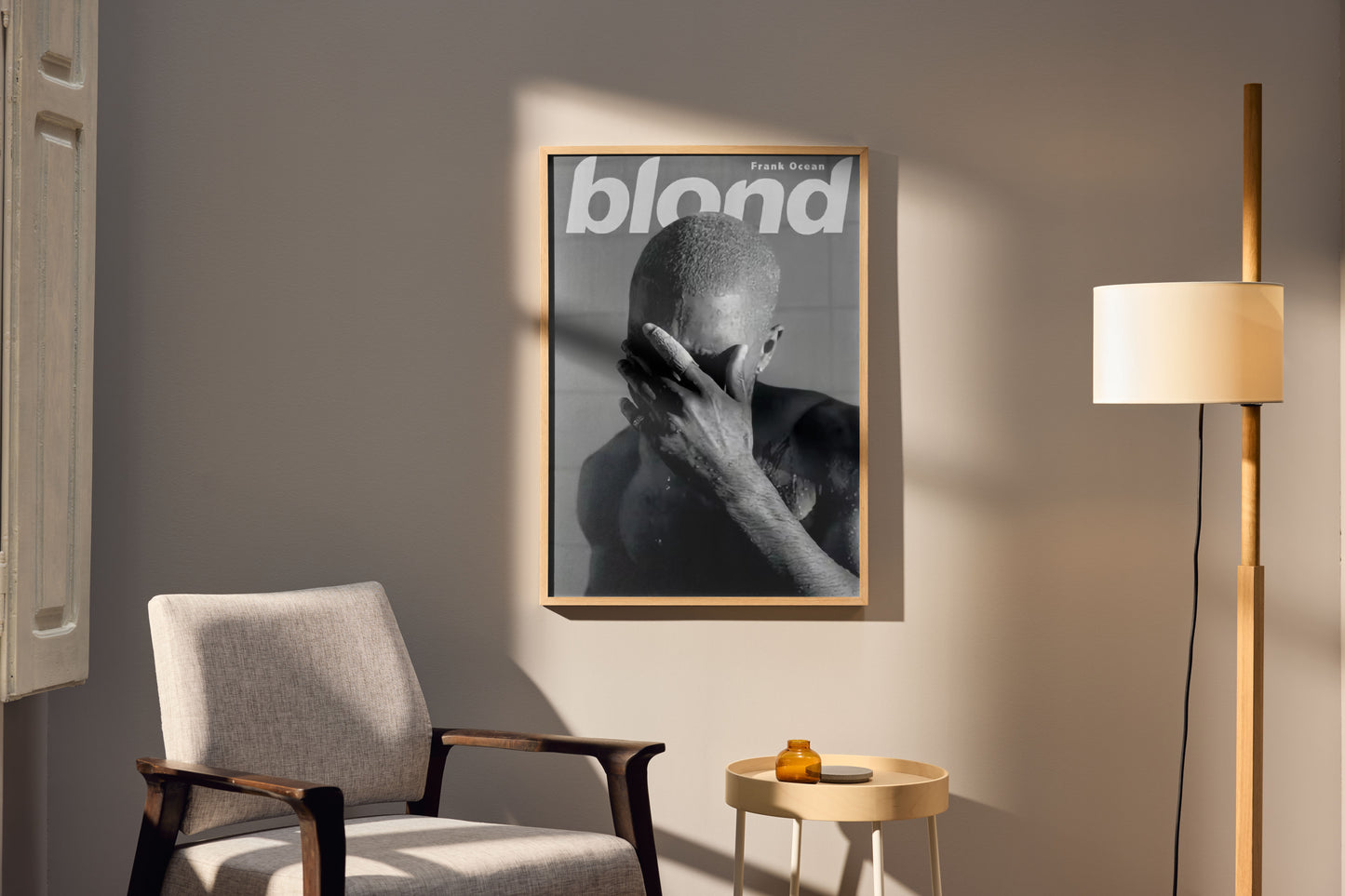 Frank Ocean Blond Black and White Album Cover Art Print: Modern Music Poster