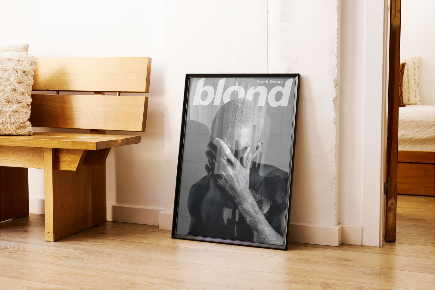 Frank Ocean Blond Black and White Album Cover Art Print: Modern Music Poster