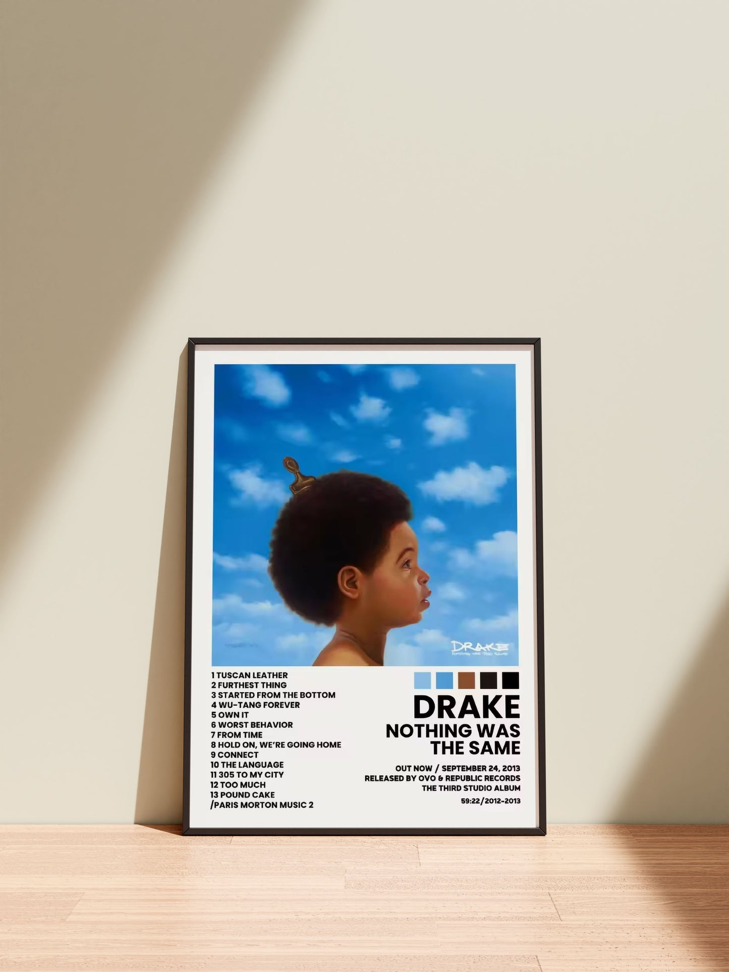Drake Poster Nothing Was The Same Rap Hip Hop Poster Album Wall Art Cover