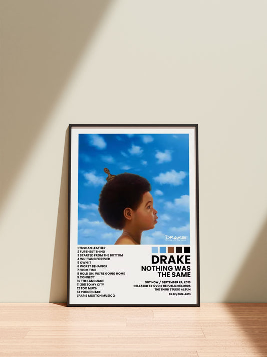 Drake Poster Nothing Was The Same Rap Hip Hop Poster Album Wall Art Cover