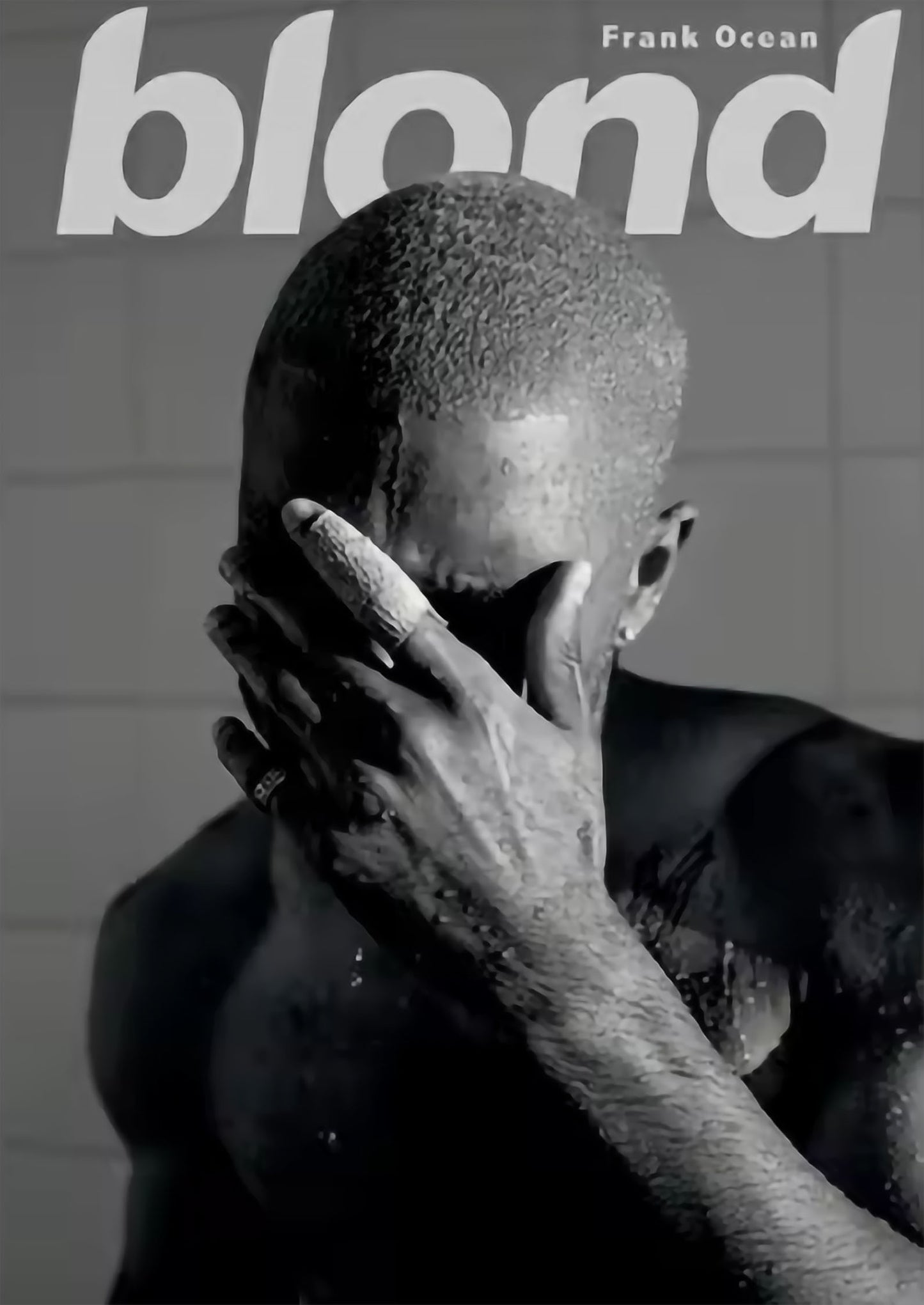 Frank Ocean Blond Black and White Album Cover Art Print: Modern Music Poster