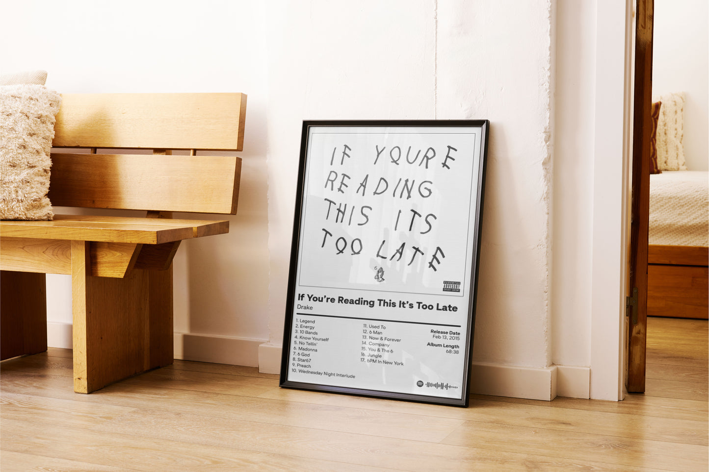 Drake "If You're Reading This It's Too Late" Poster Rap Music Album Cover Aesthetic