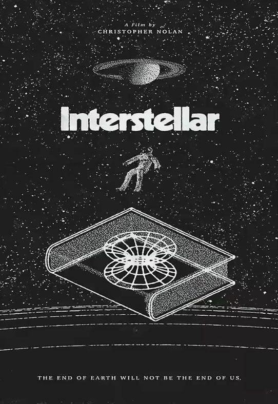 Interstellar Movie Trailer Cover Poster – Christopher Nolan Sci-Fi Canvas Wall Art Print