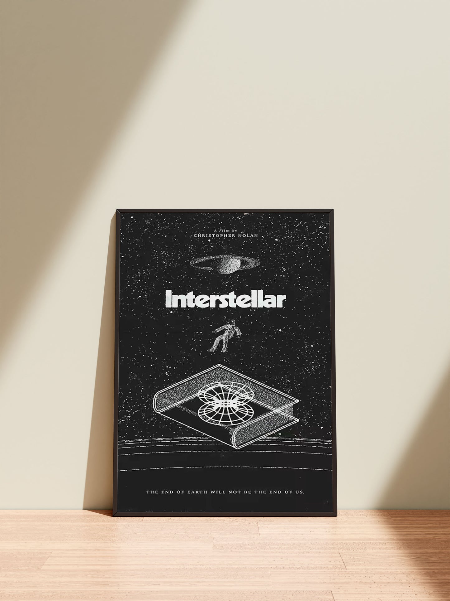 Interstellar Movie Trailer Cover Poster – Christopher Nolan Sci-Fi Canvas Wall Art Print