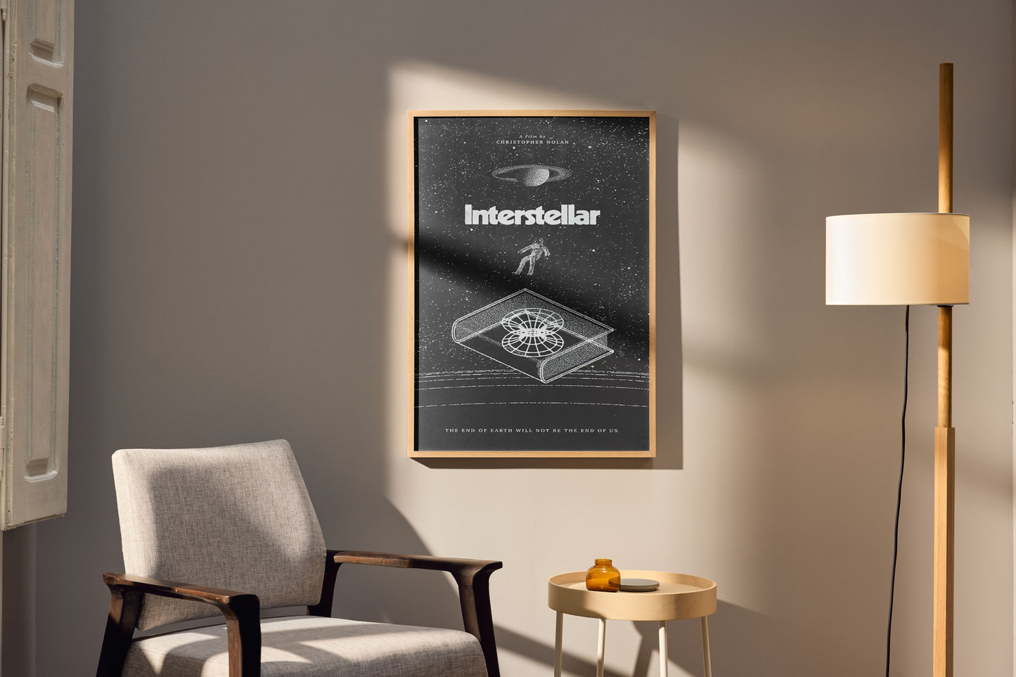 Interstellar Movie Trailer Cover Poster – Christopher Nolan Sci-Fi Canvas Wall Art Print