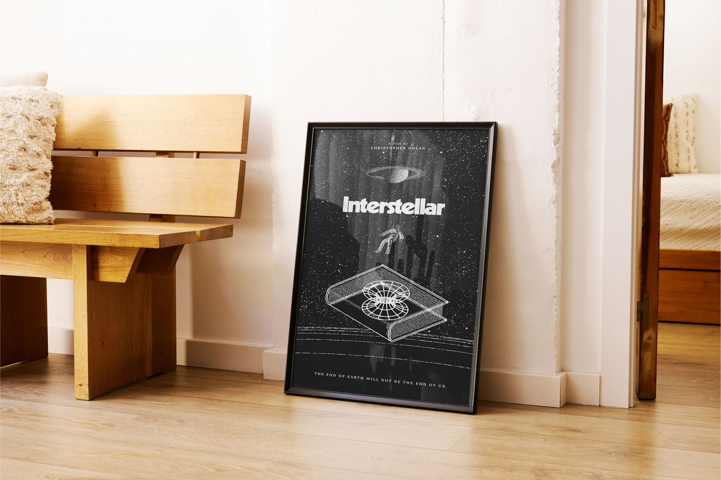 Interstellar Movie Trailer Cover Poster – Christopher Nolan Sci-Fi Canvas Wall Art Print