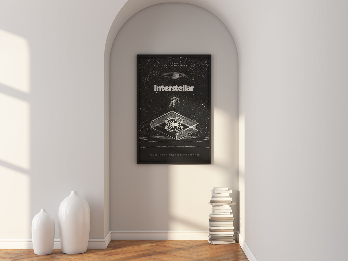 Interstellar Movie Trailer Cover Poster – Christopher Nolan Sci-Fi Canvas Wall Art Print