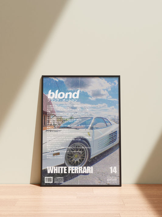 Frank Ocean Blond Album Cover Canvas Print: Japanese-Inspired Wall Art