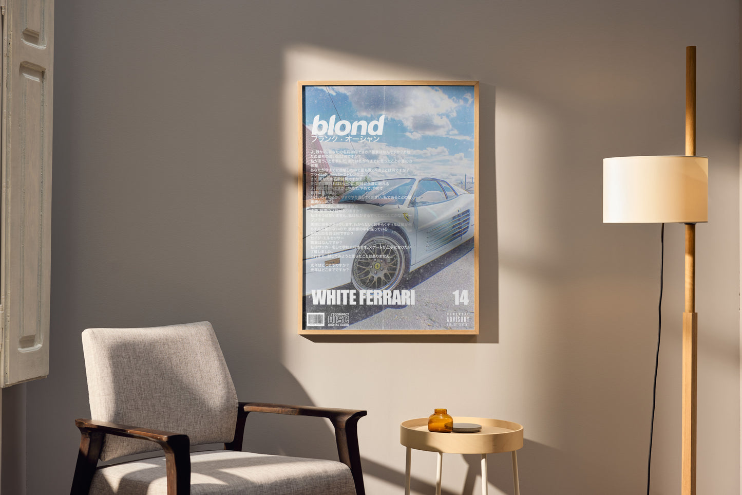 Frank Ocean Blond Album Cover Canvas Print: Japanese-Inspired Wall Art