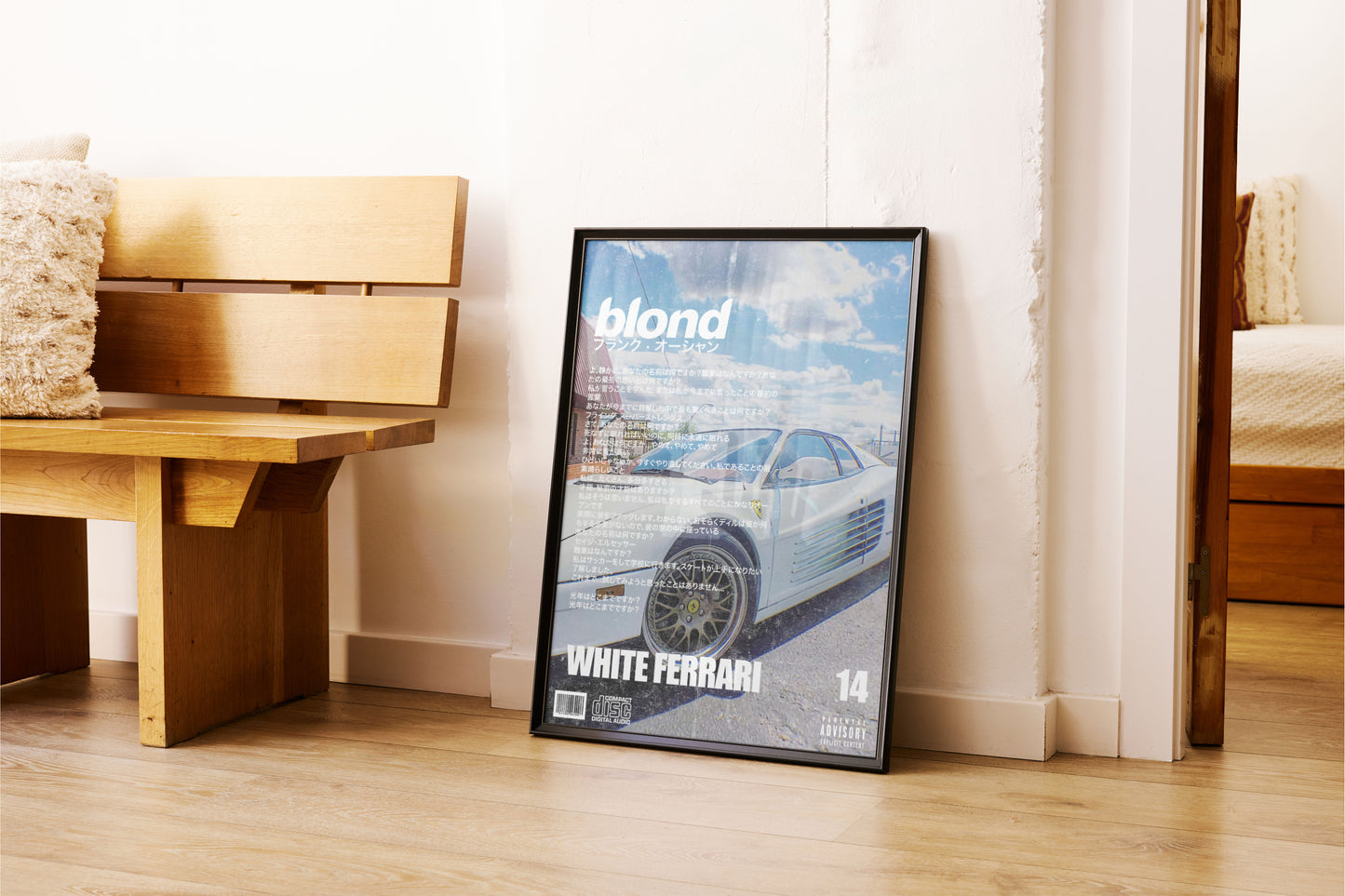 Frank Ocean Blond Album Cover Canvas Print: Japanese-Inspired Wall Art