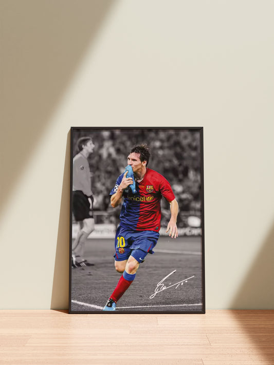 Messi Poster Barcelona Frameless Personalized Wall Art Poster Photos for Living Room Home Decor