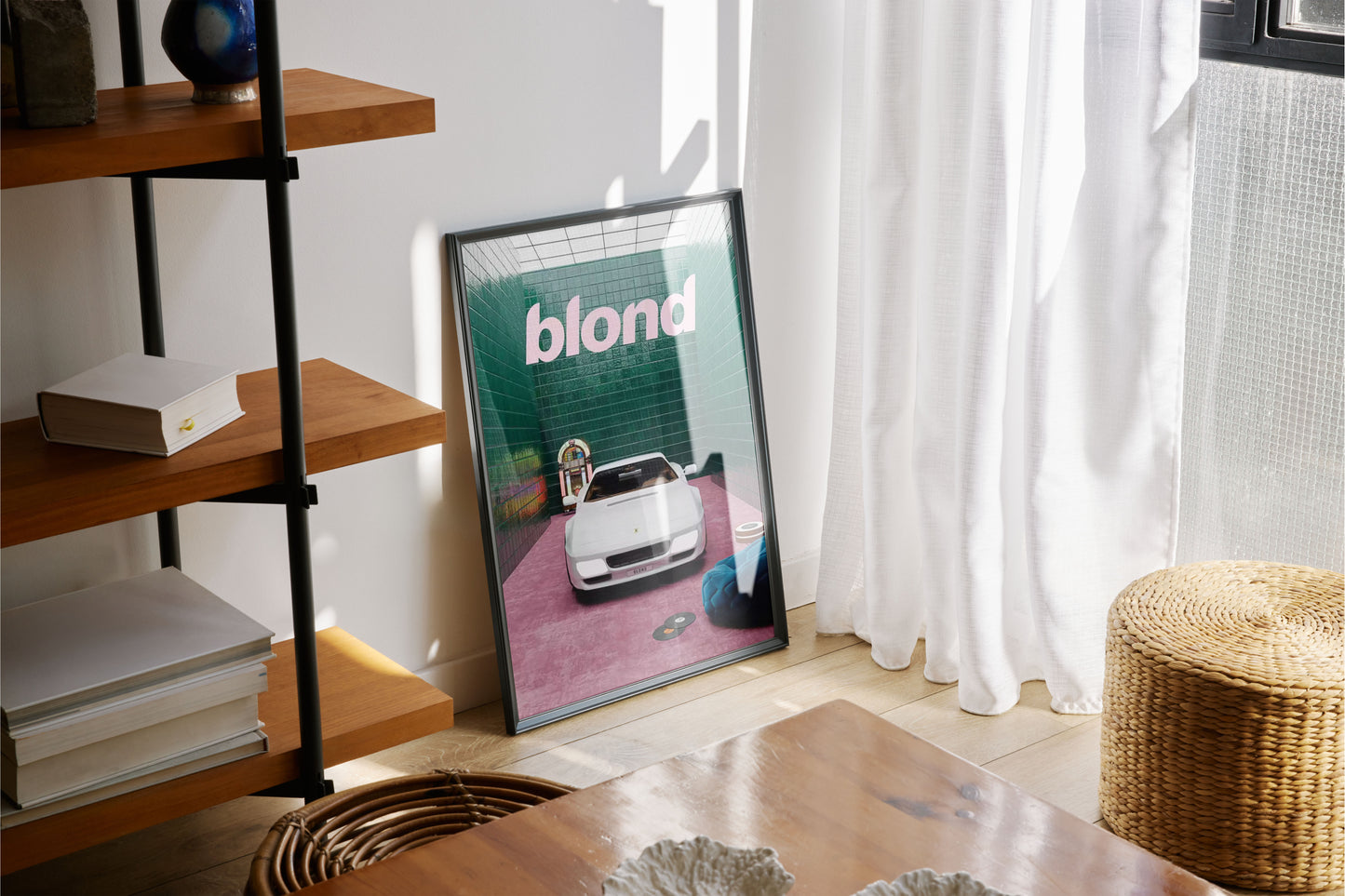Frank Ocean Blond Poster: Classic Sports Car Album Art