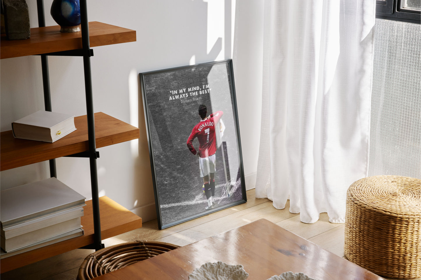 Cristiano Ronaldo Quote Poster: Soccer Superstar Canvas Wall Art