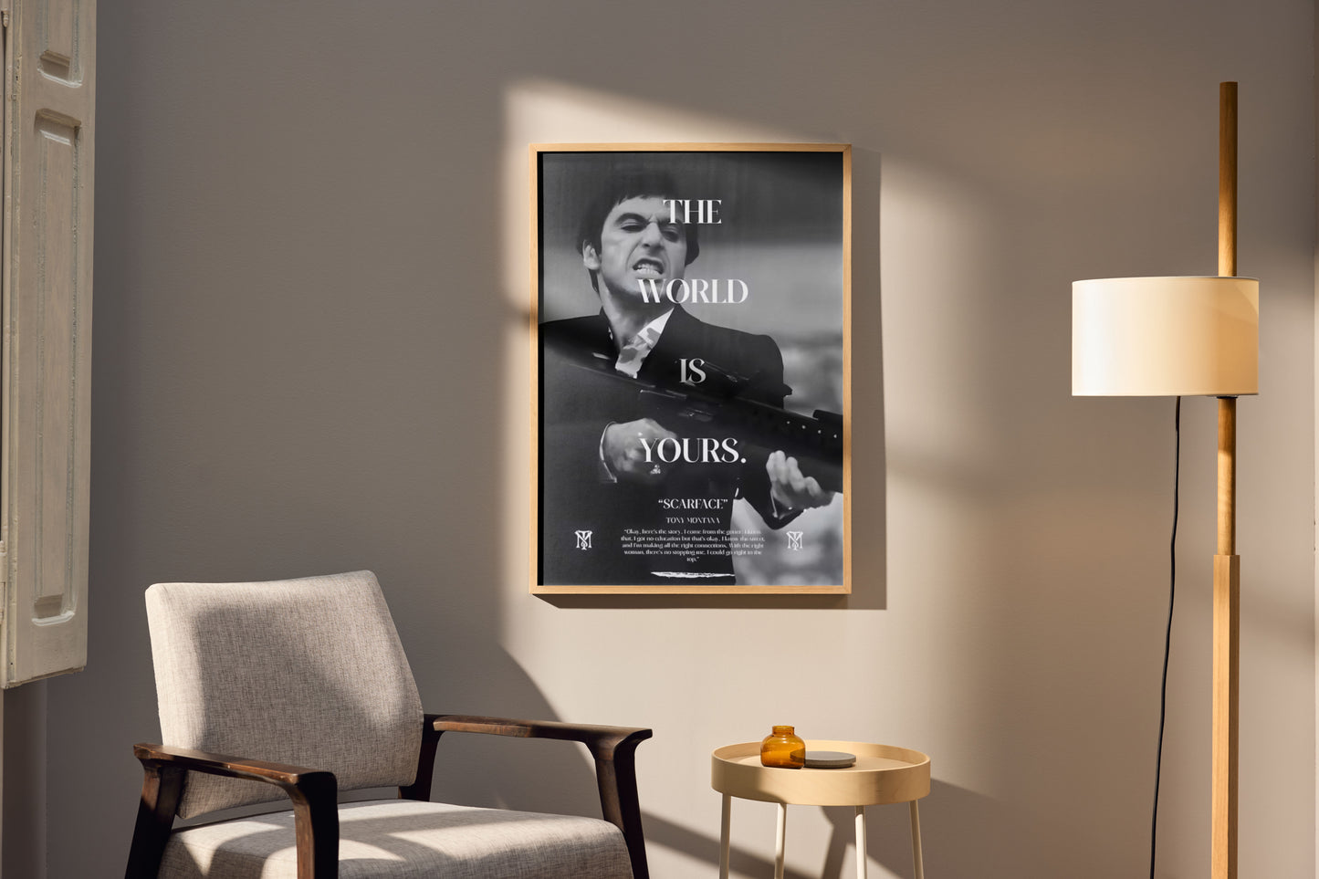 Scarface Poster Wall Art – Tony Montana Movie Quote Print, Gangster Film Decor for Home, Office, or Man Cave