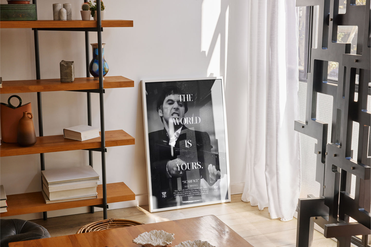 Scarface Poster Wall Art – Tony Montana Movie Quote Print, Gangster Film Decor for Home, Office, or Man Cave