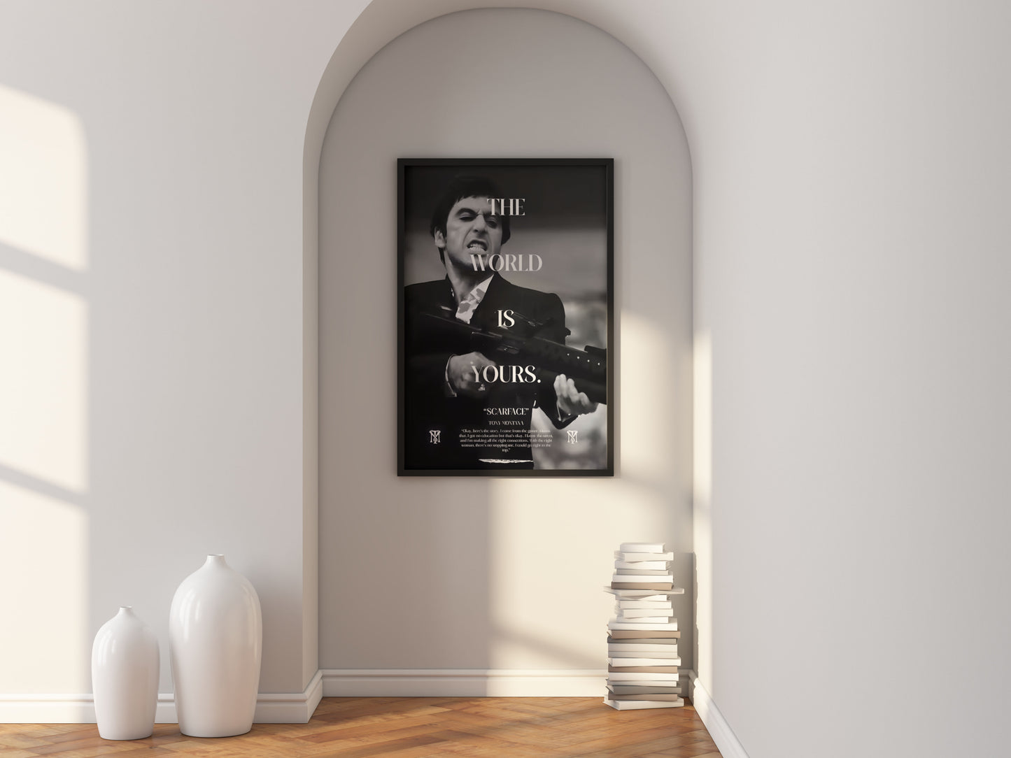 Scarface Poster Wall Art – Tony Montana Movie Quote Print, Gangster Film Decor for Home, Office, or Man Cave