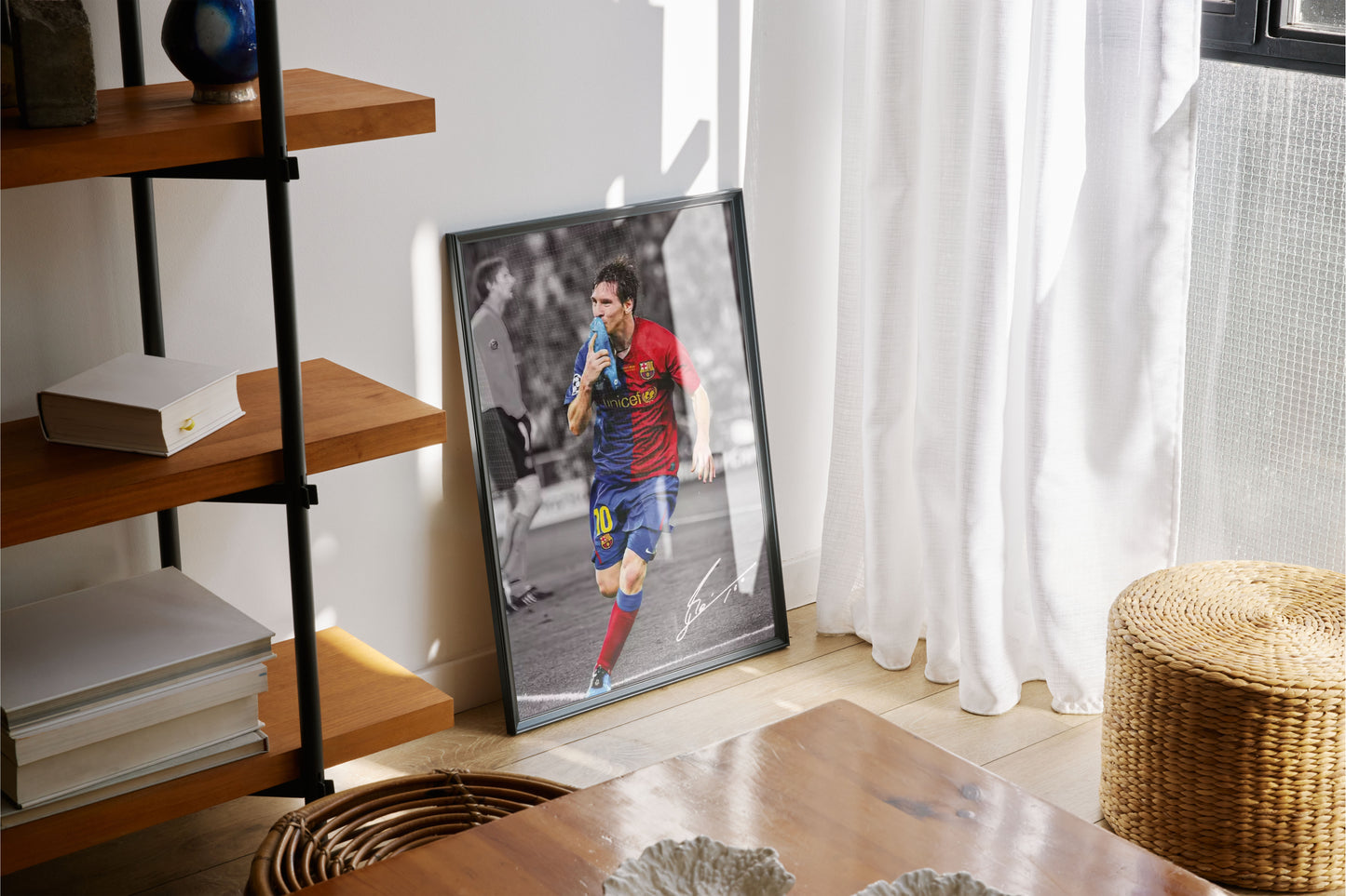 Lionel Messi Barcelona Poster – UCL Final Wall Art for Living Room & Home Décor