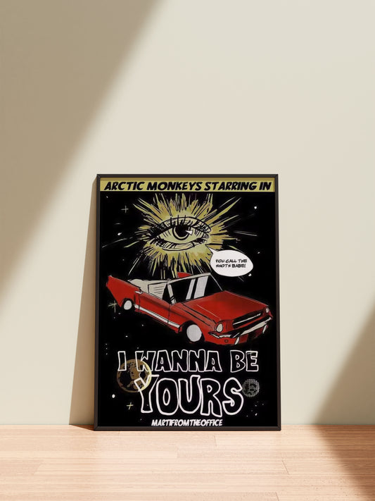 Arctic Monkeys 'I Wanna Be Yours' Canvas Poster: Indie Rock Music Print