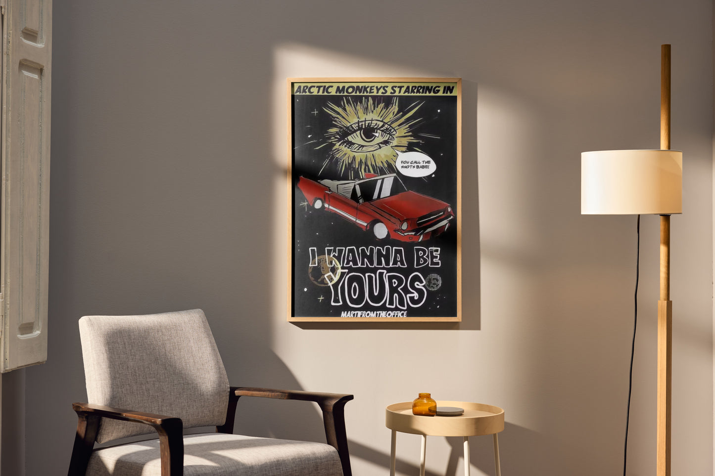 Arctic Monkeys 'I Wanna Be Yours' Canvas Poster: Indie Rock Music Print